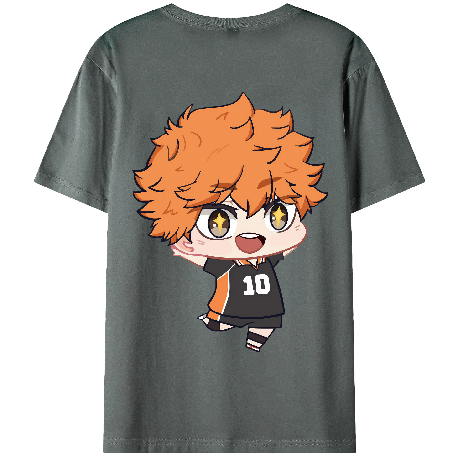 （画像用） ハイキュー!! Haikyu!! 綿100％ メンズ半袖Tシャツ（バックプリント） 通気性